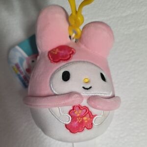 My Melody Small Squishmallow Plush Keychain/bag Charm